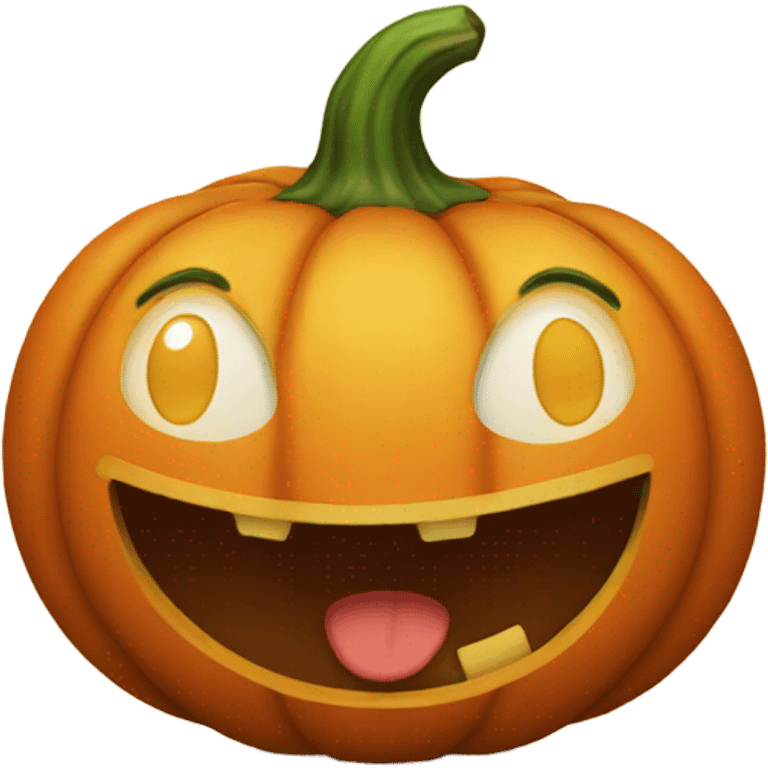 happy pumpkin emoji