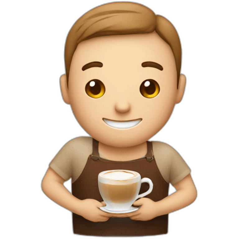 A person hugging a cup of cappuccino  emoji