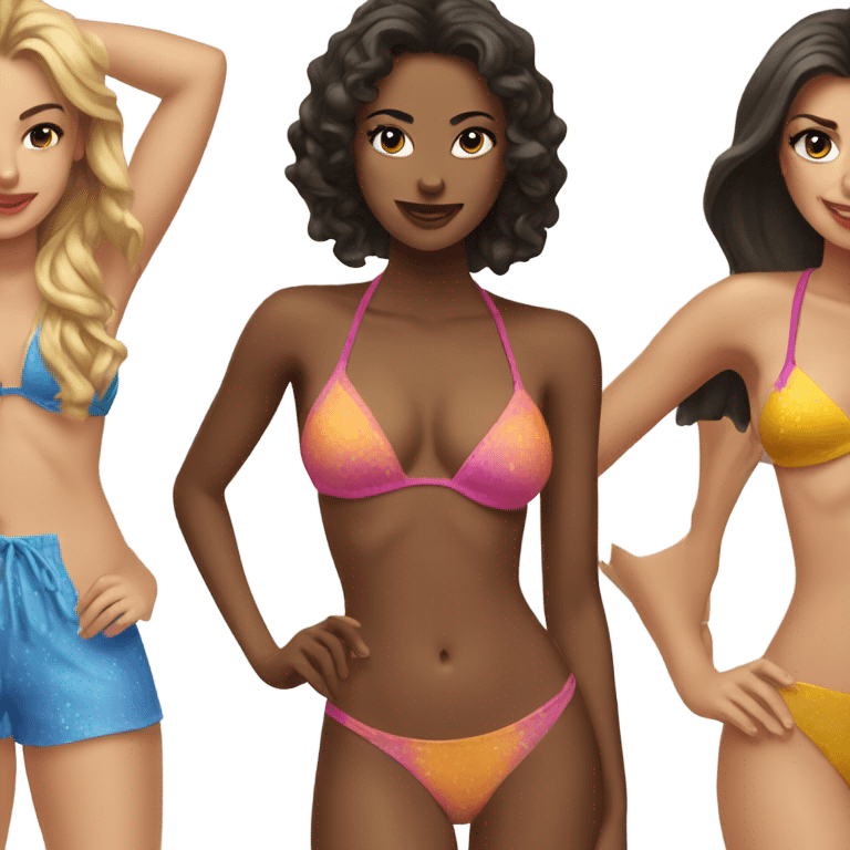 two women in bikinis emoji