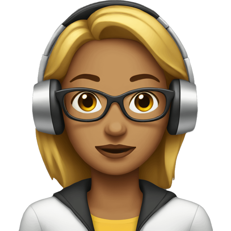 Woman in headphones emoji