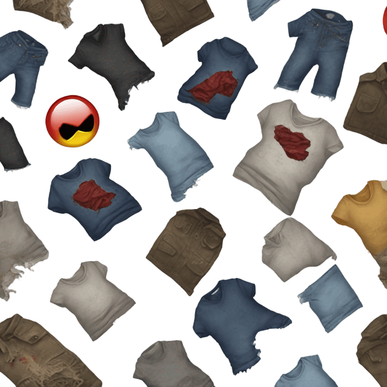 pile of ripped rotten clothes emoji