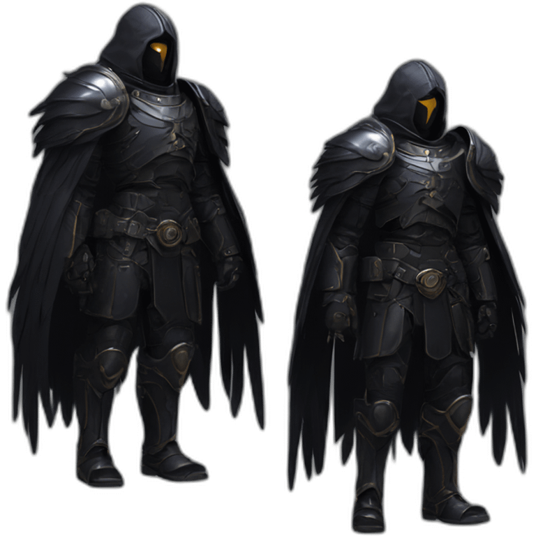 Raven, black armour, 40k, corax emoji