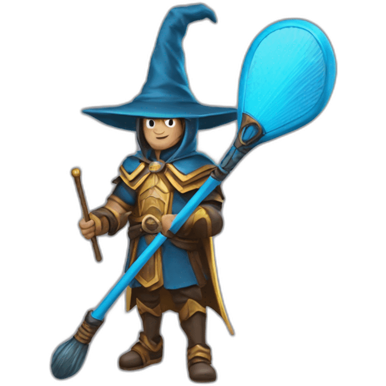 Heroquest wizard with batminton racket emoji