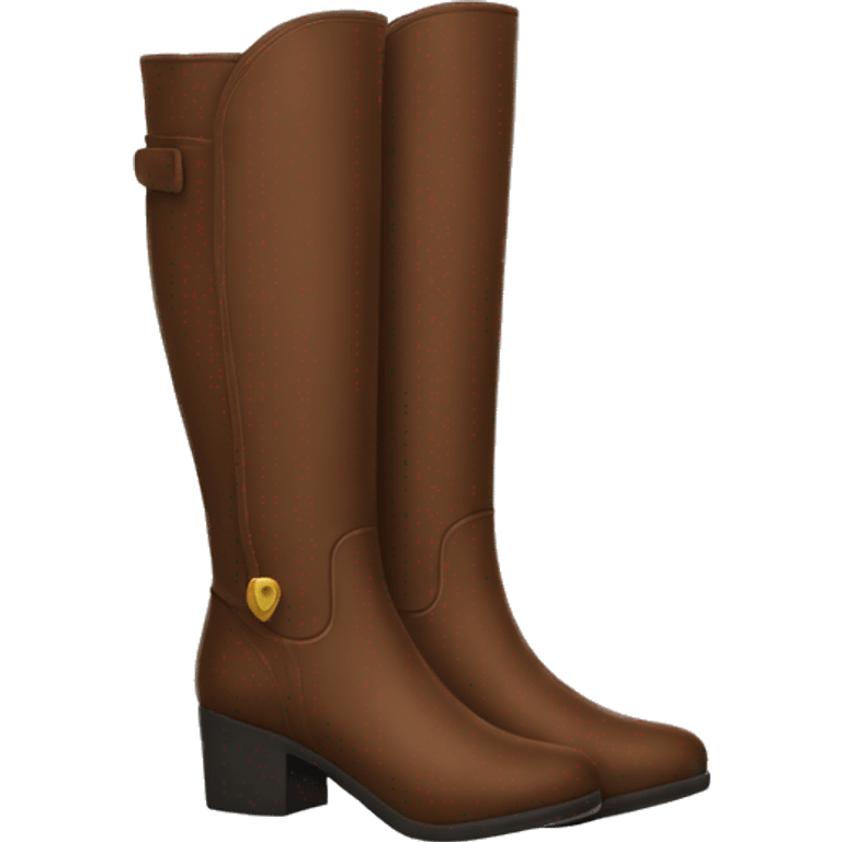 Brown pair of knee high boots emoji