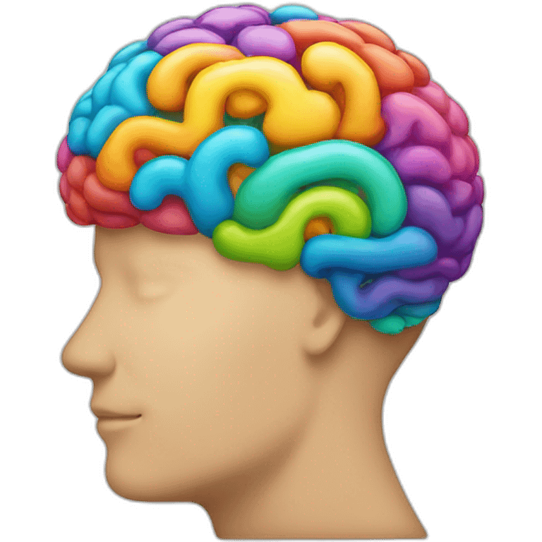 colorful brain emoji