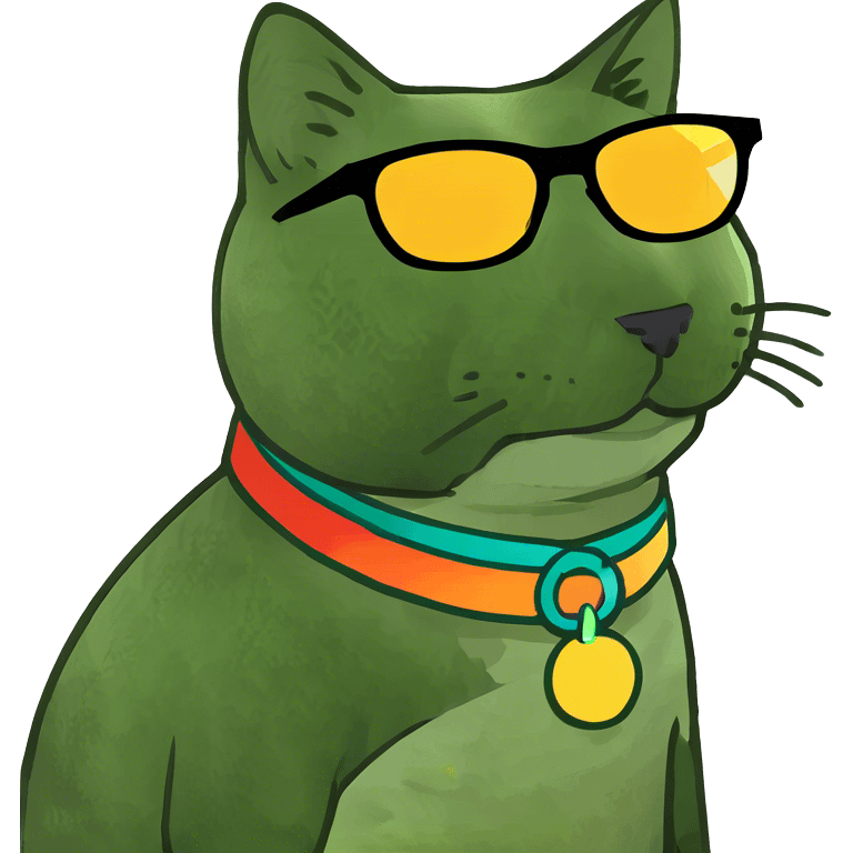 Cat with sunglasses emoji