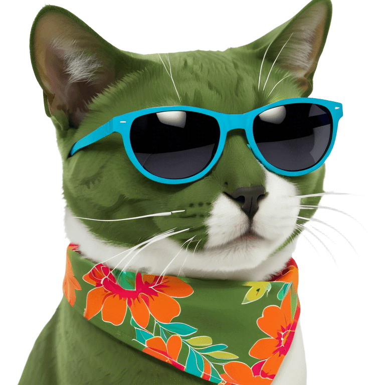 Cat with sunglasses emoji