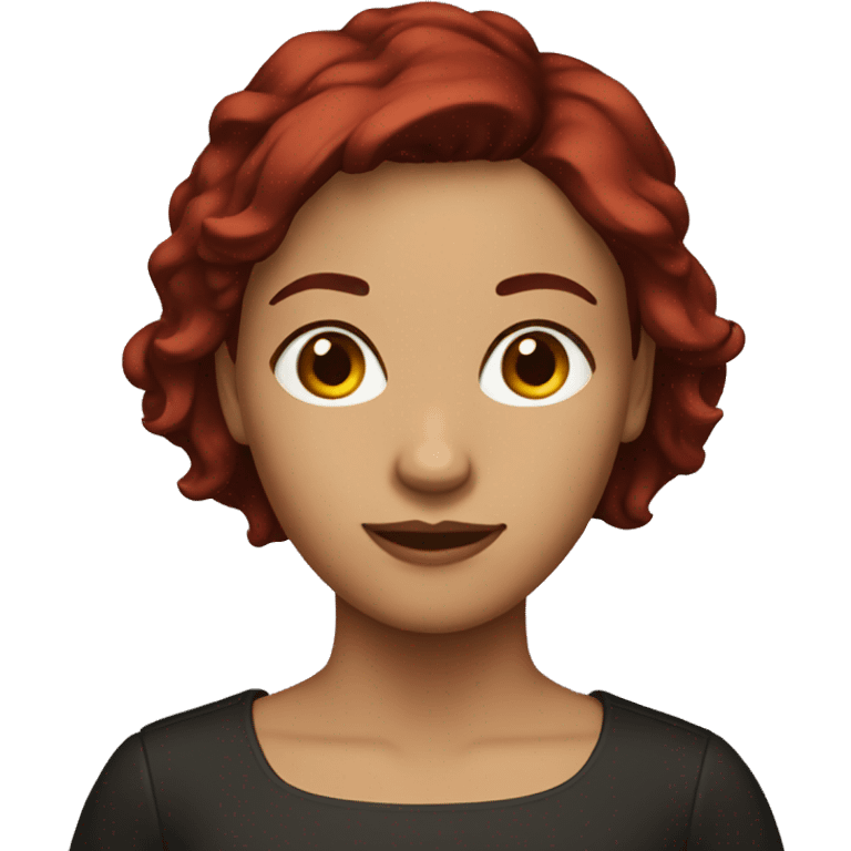 women with brown/dark red short hair emoji