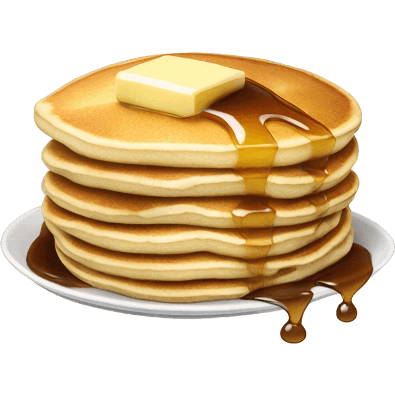 pancakes with syrup, cream and butter emoji