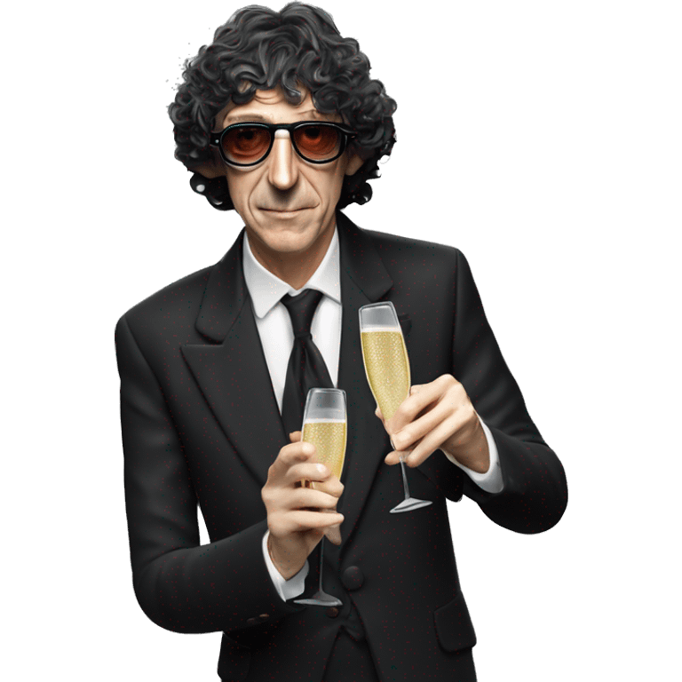 charly garcia tomando champagne emoji