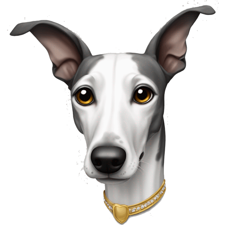 aristocrat dog galgo white and black  emoji