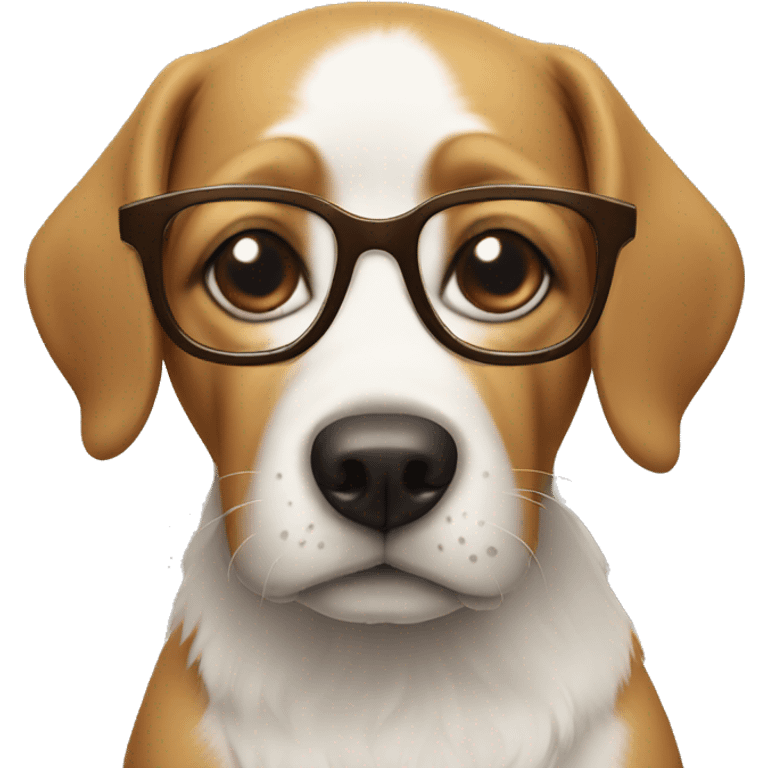 dog with glasses emoji