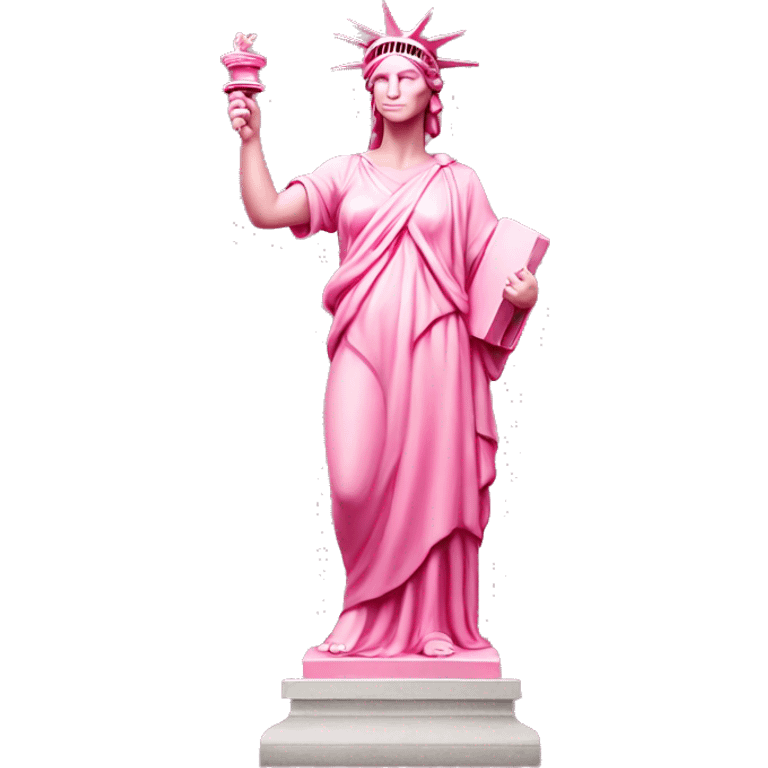 pink full body liberty statue emoji