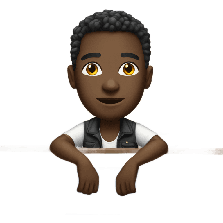 black guy on yacht emoji