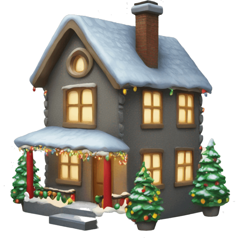 christmas house emoji