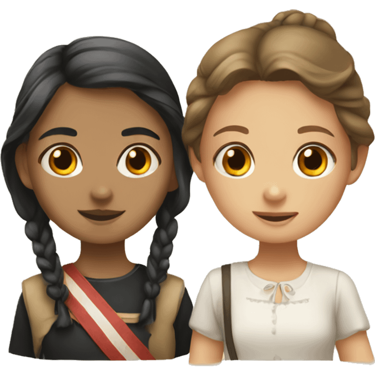 german girl and filipino girl emoji