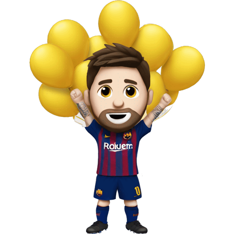 Messi with 8 ballon dores emoji