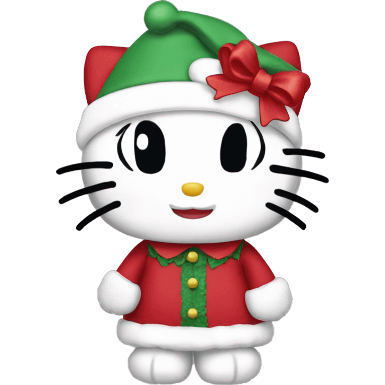 Christmas hello kitty emoji