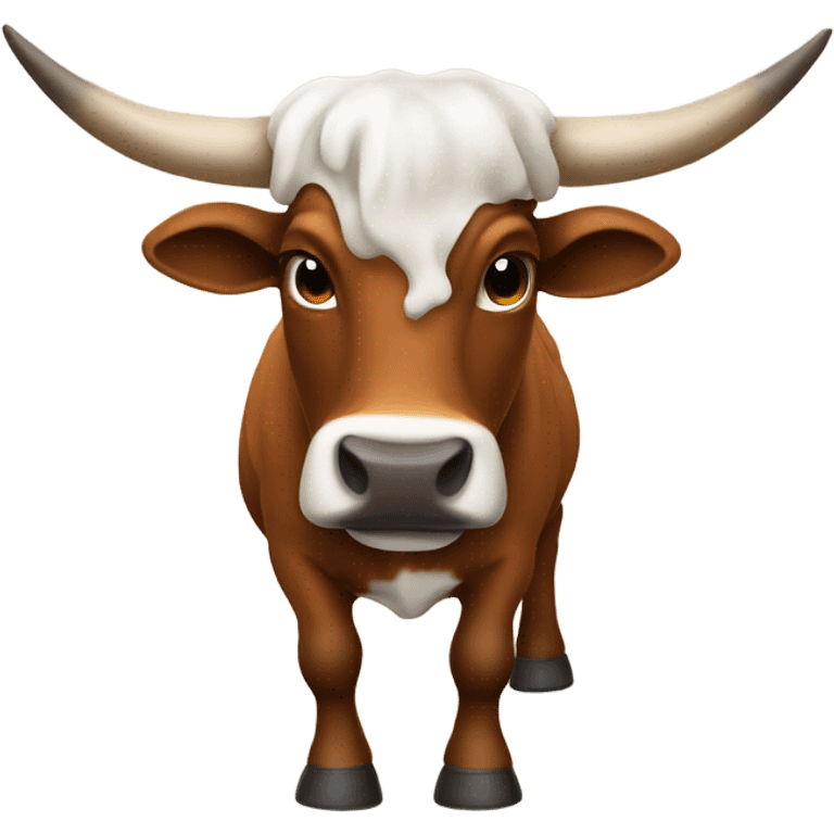 longhorn bull as a school student emoji