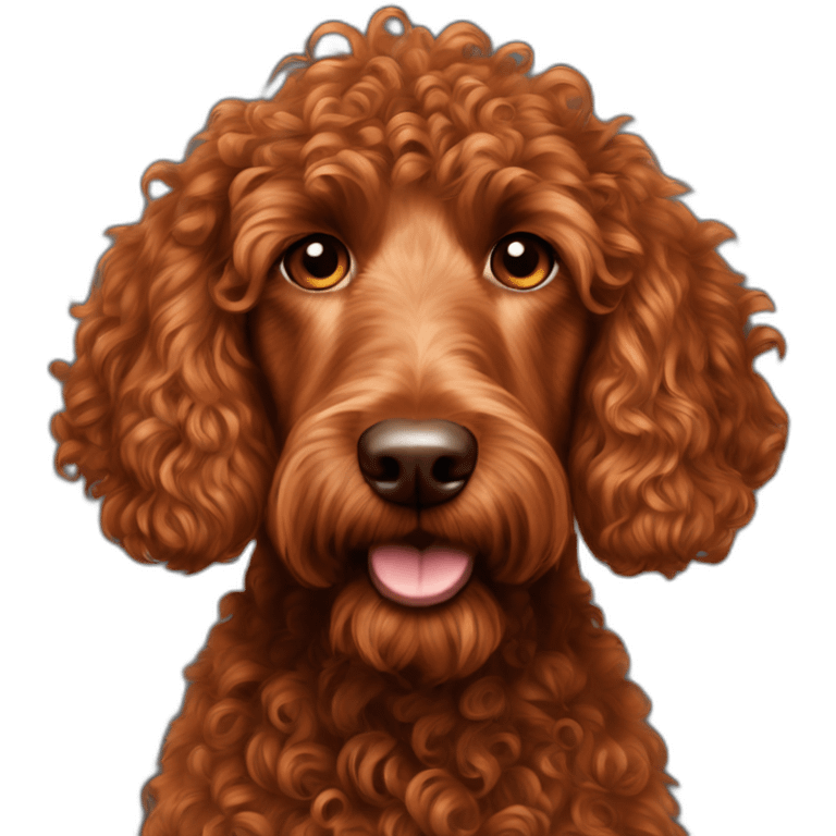 Curly red Irish doodle emoji