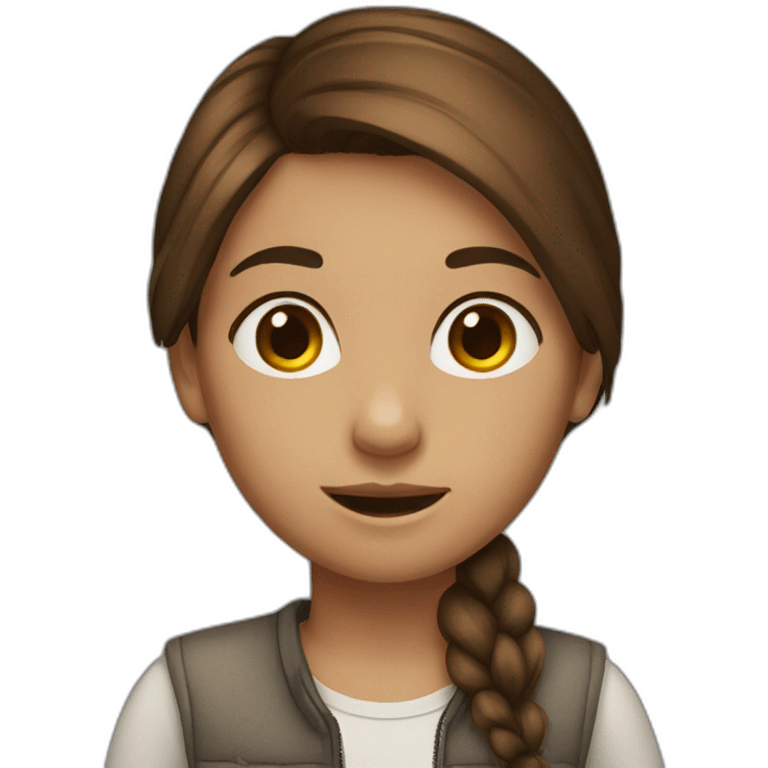 A brown hair girl emoji