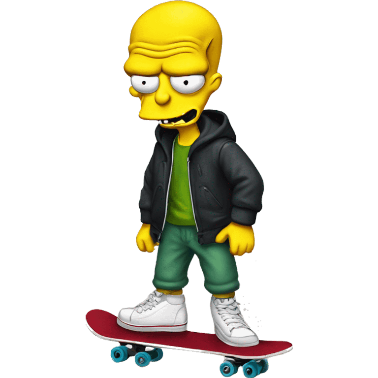 mr burns dressed as a skater, with a streetwear outfit emoji