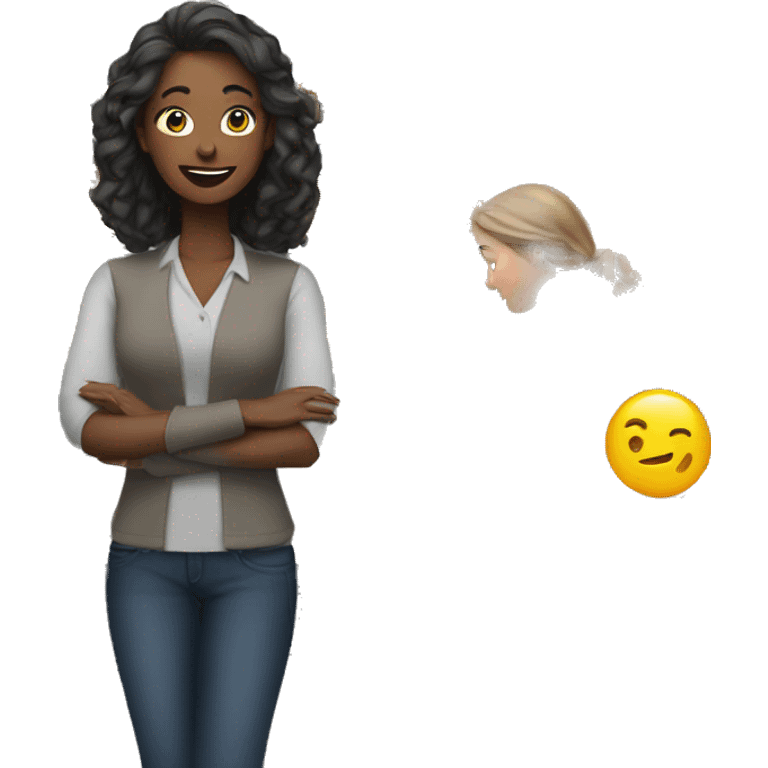 woman at store counter  emoji