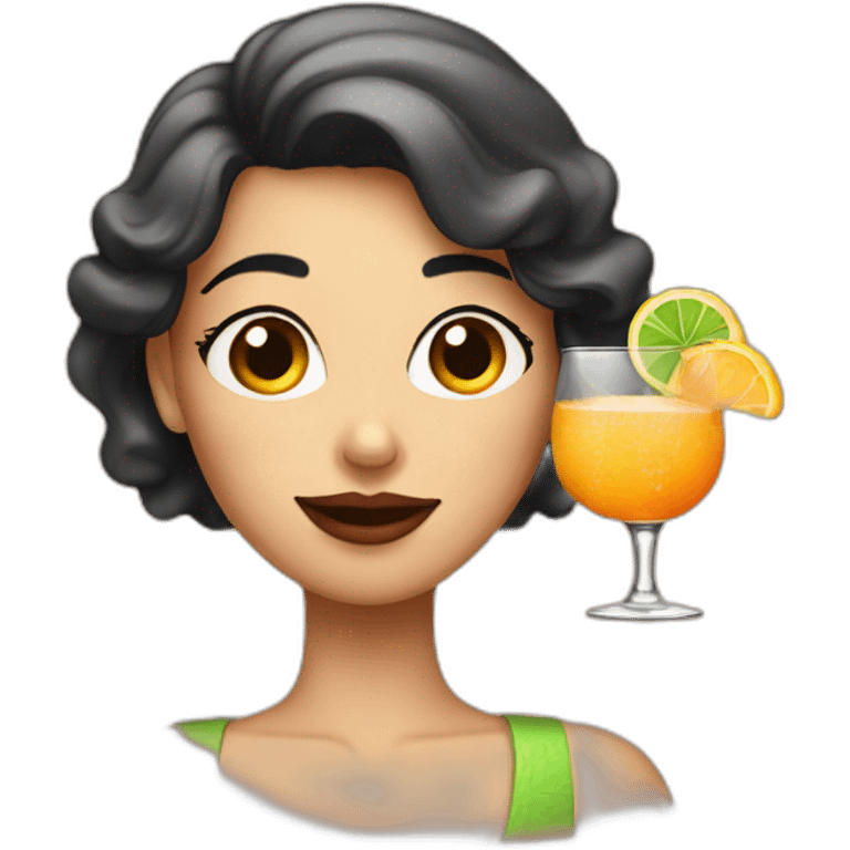 lady drinking cocktail emoji