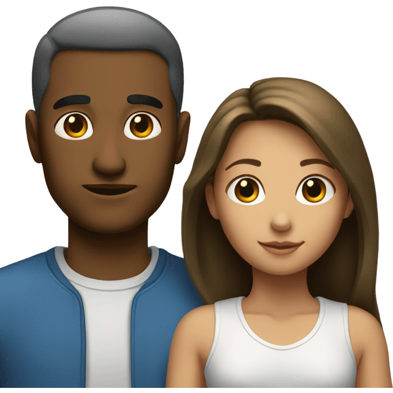 Girl next to man emoji