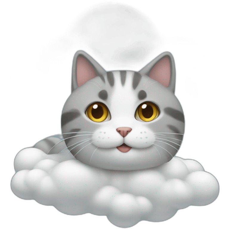 a cat оп a cloud emoji