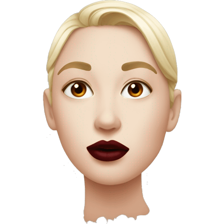 dark red lipstick stain emoji