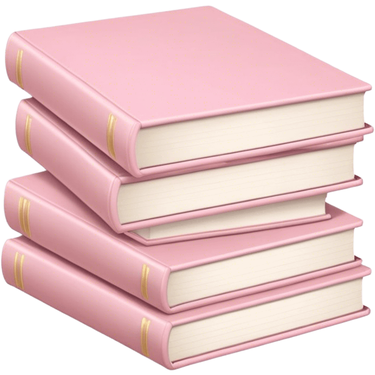 Stack of pale pink books emoji