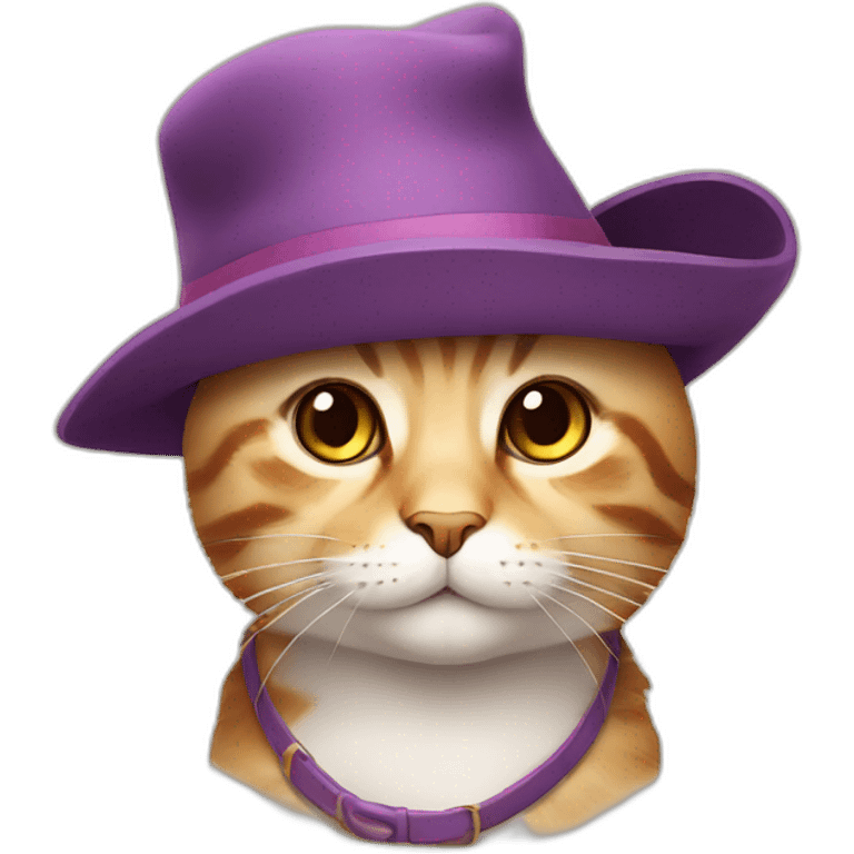 cute cat with a hat emoji