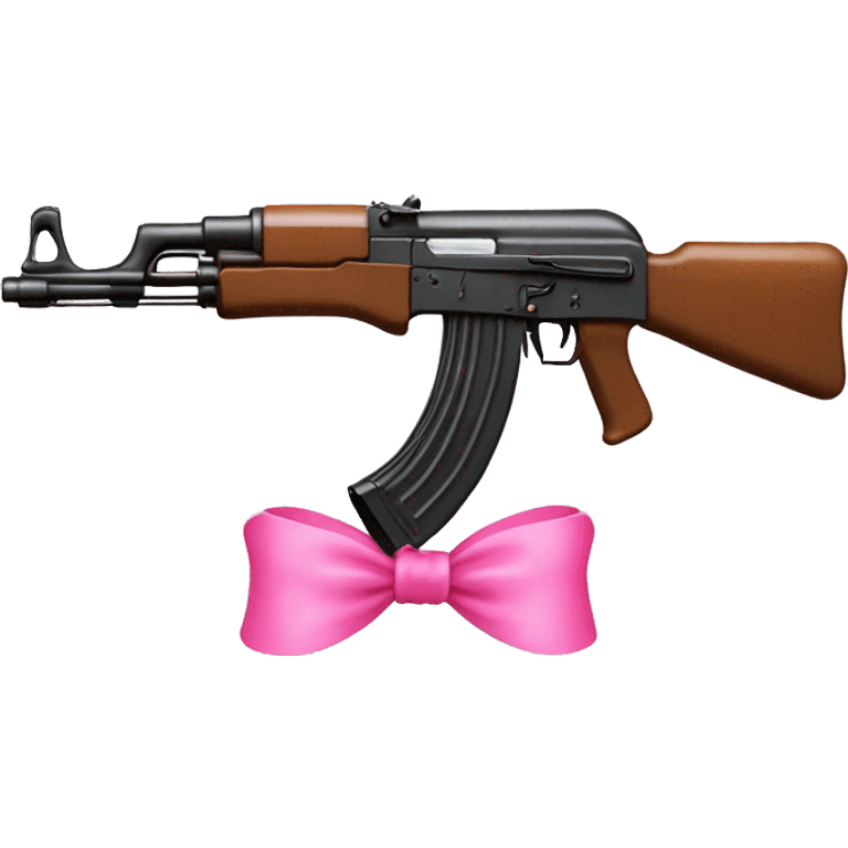 ak47 with a pink bow emoji