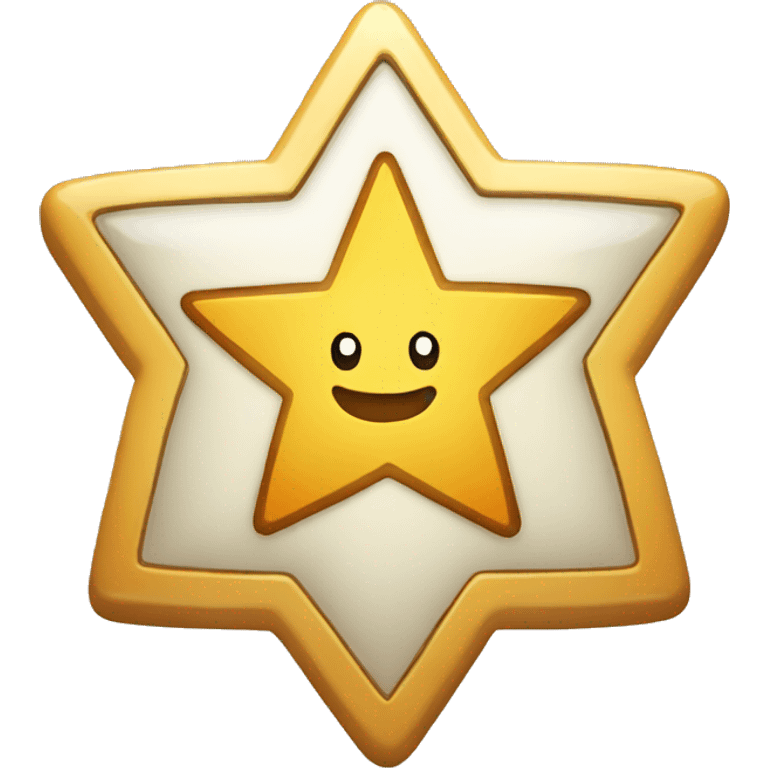 a badge with a star in the middle emoji