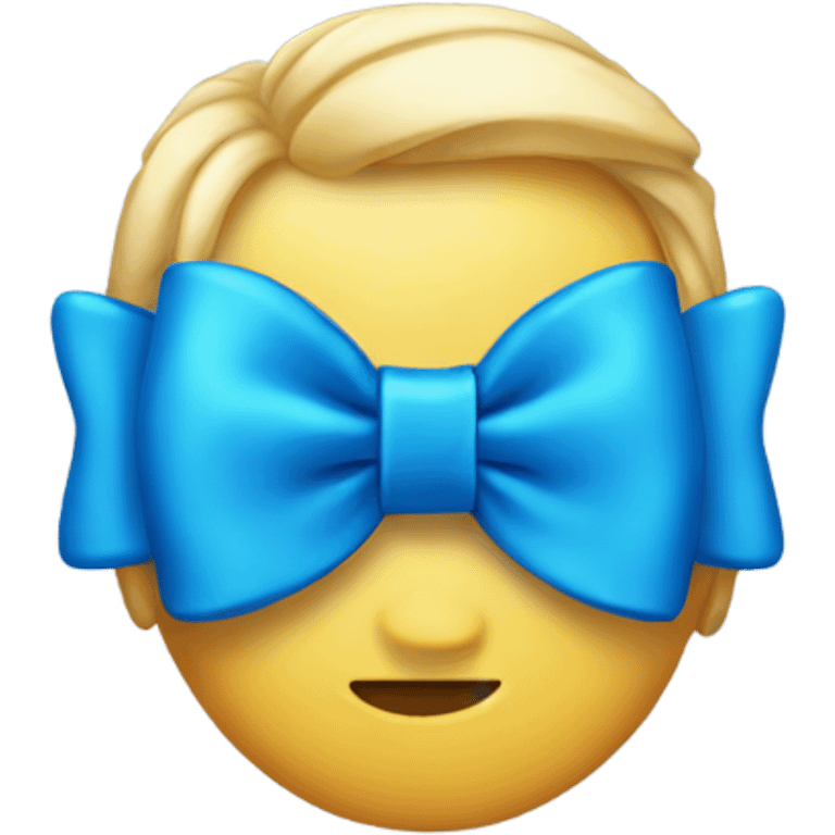 Blue bow emoji