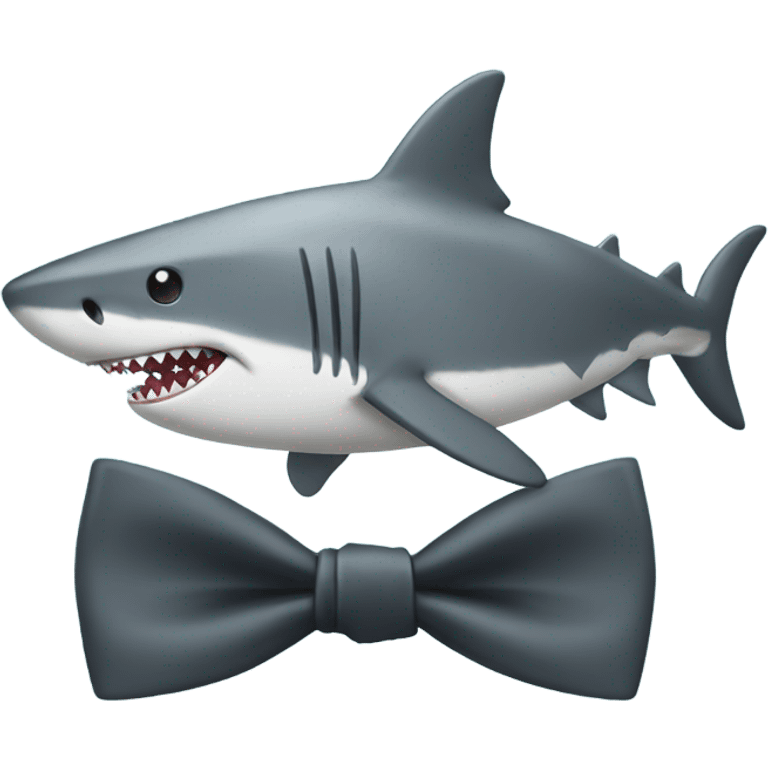 Shark Wearing a bow tie emoji