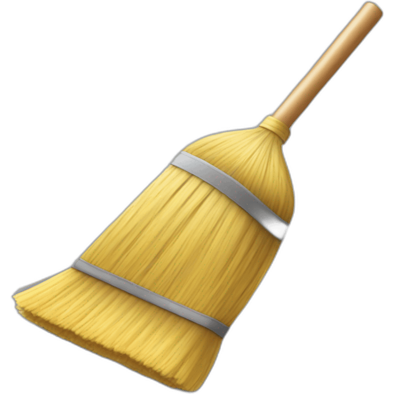 sweeping broom with dust emoji