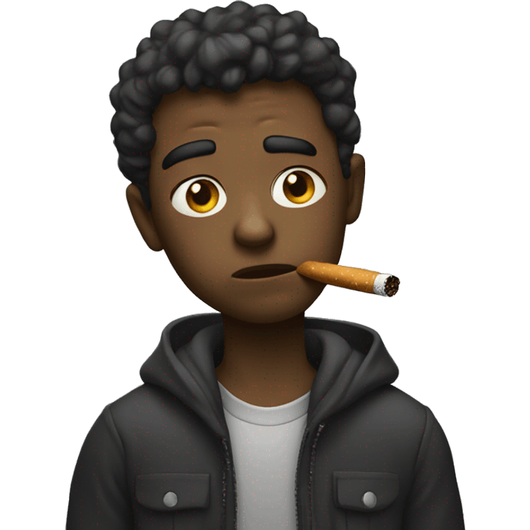 Sad Boy smoking emoji