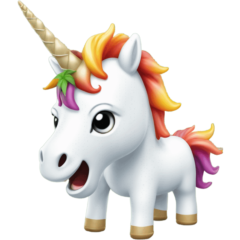 einhorn auf cannabis  emoji