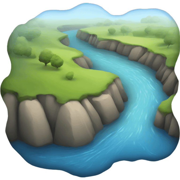 Stream of information, river emoji