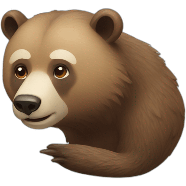 a bear with a otter emoji