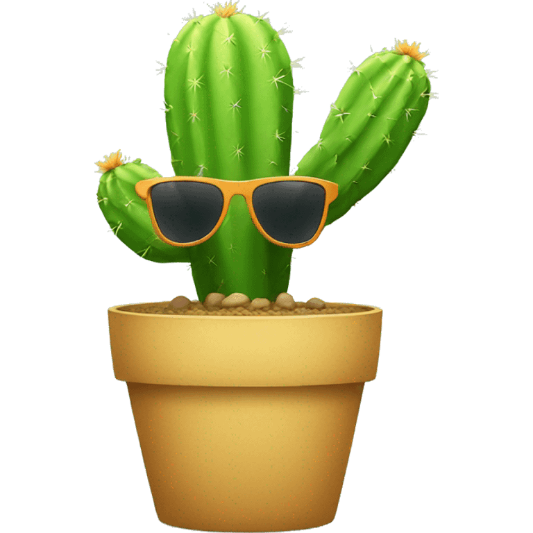 Cactus wearing sunglasses  emoji