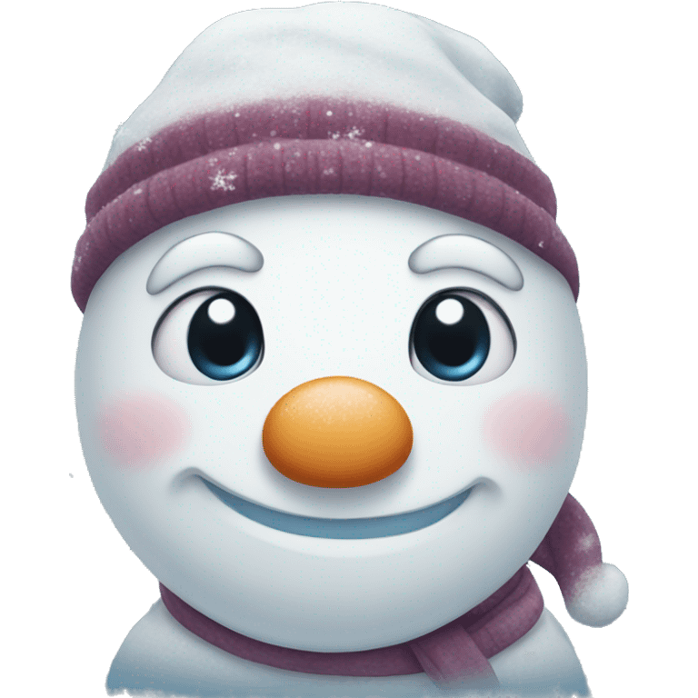 Cute snowman emoji