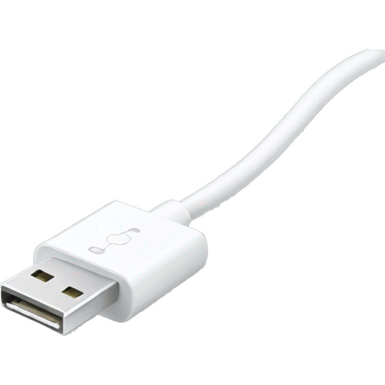 White usb cable emoji