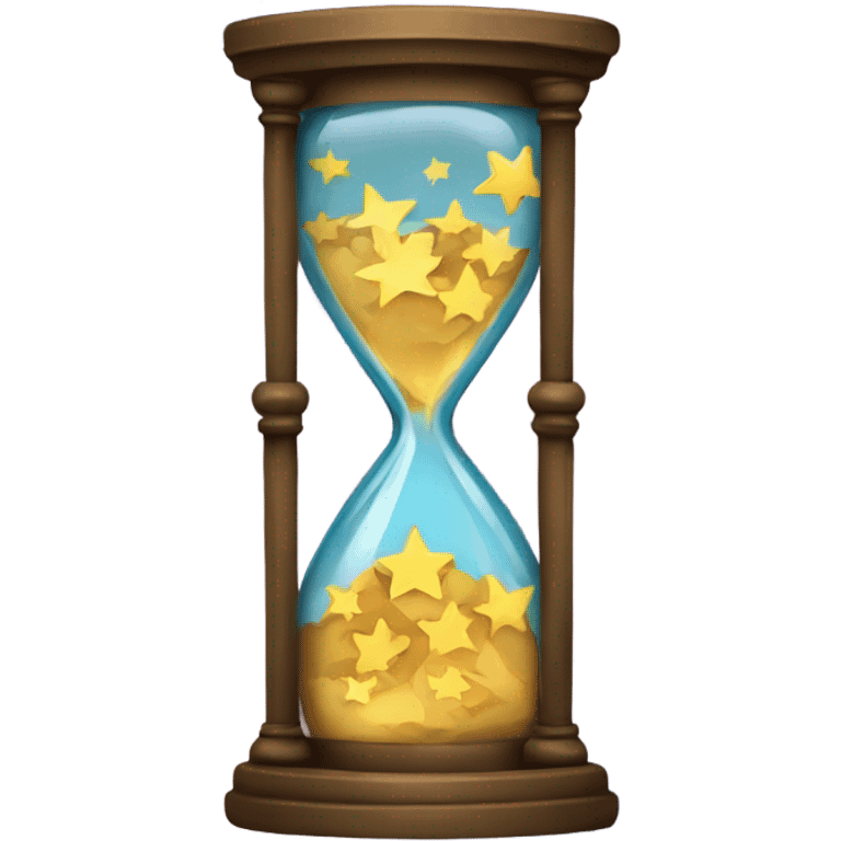 Hourglass filled with stars  emoji