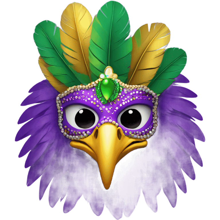 Eagle at Mardi Gras emoji