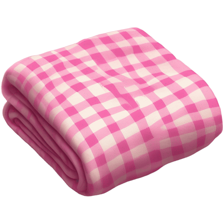 Pink plaid blanket  emoji