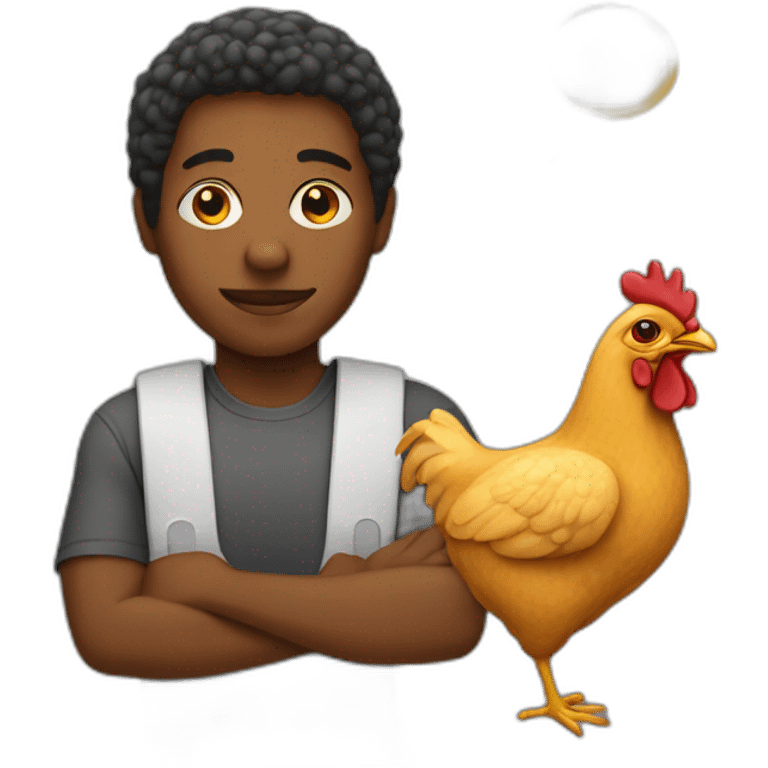 black people with chicken emoji