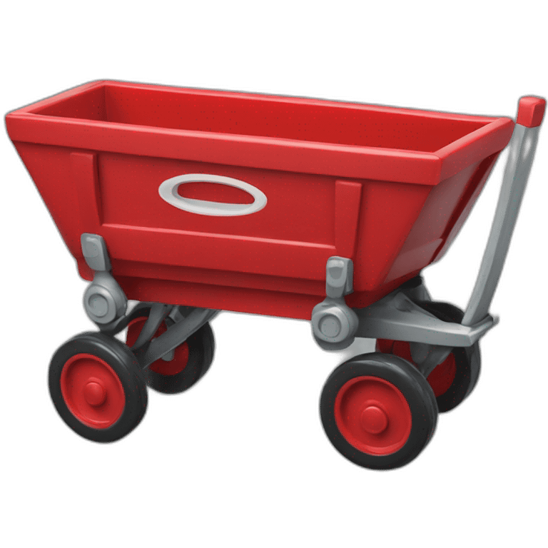 Red wagon toy emoji